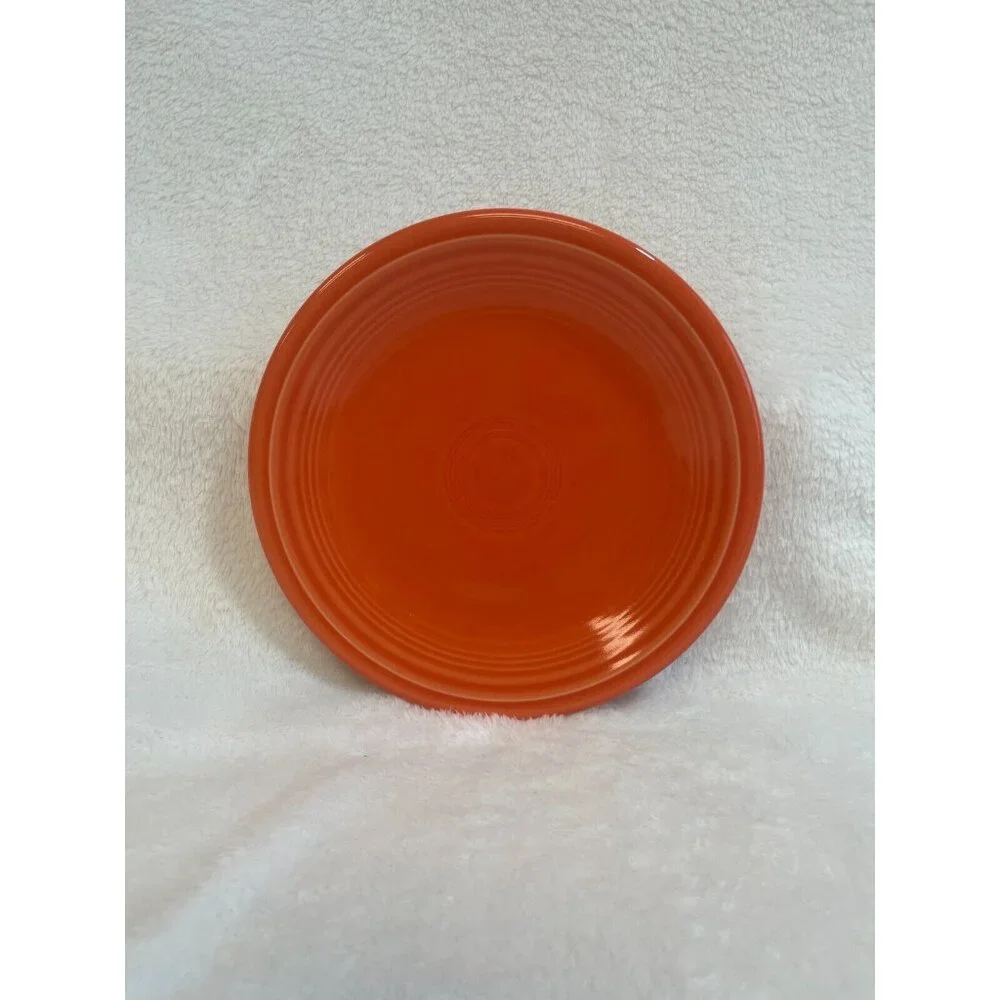Homer Laughlin China Co Fiestaware Poppy Orange Dessert Plate Round‎ Lead Free